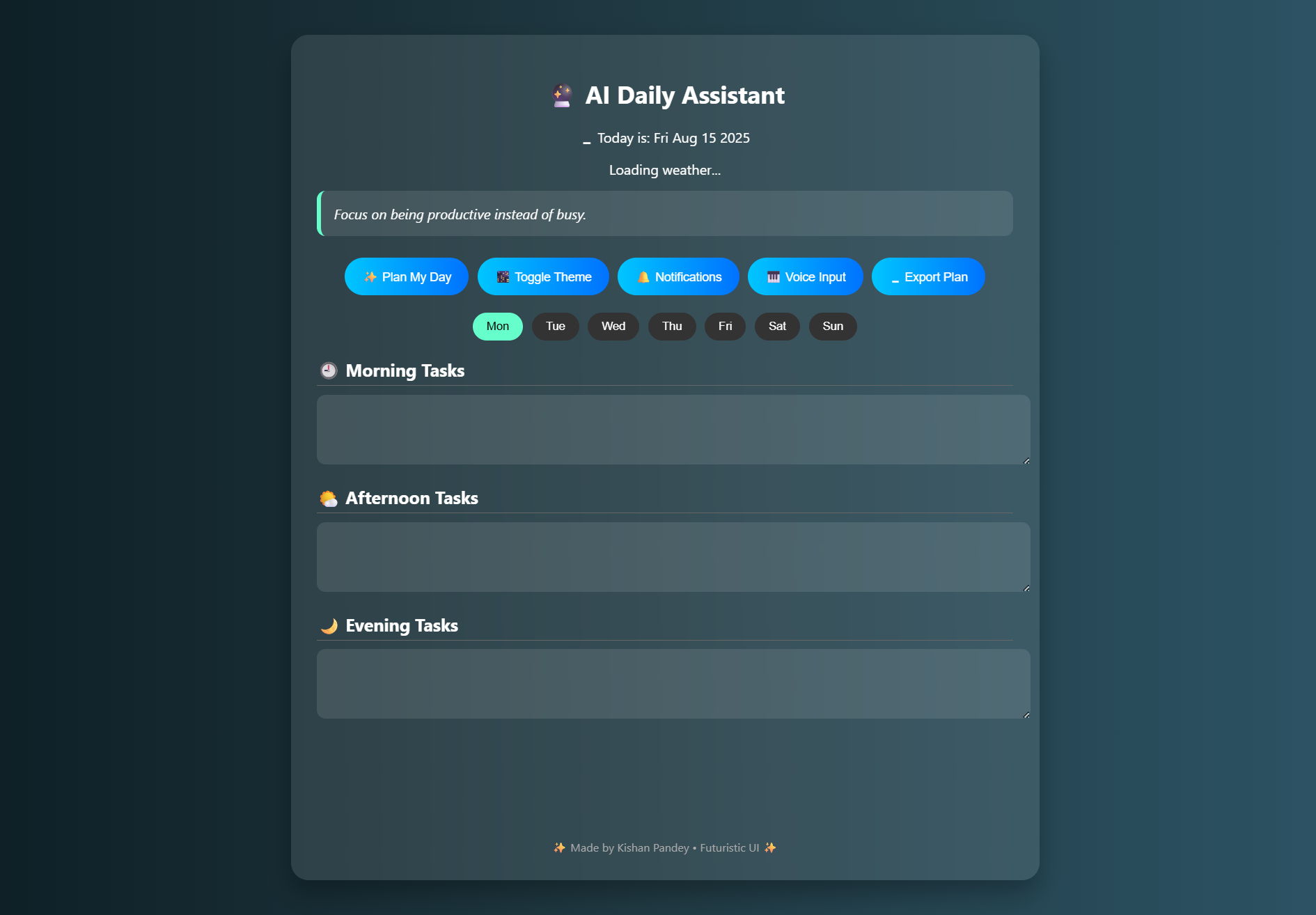 Portfolio — Kishan